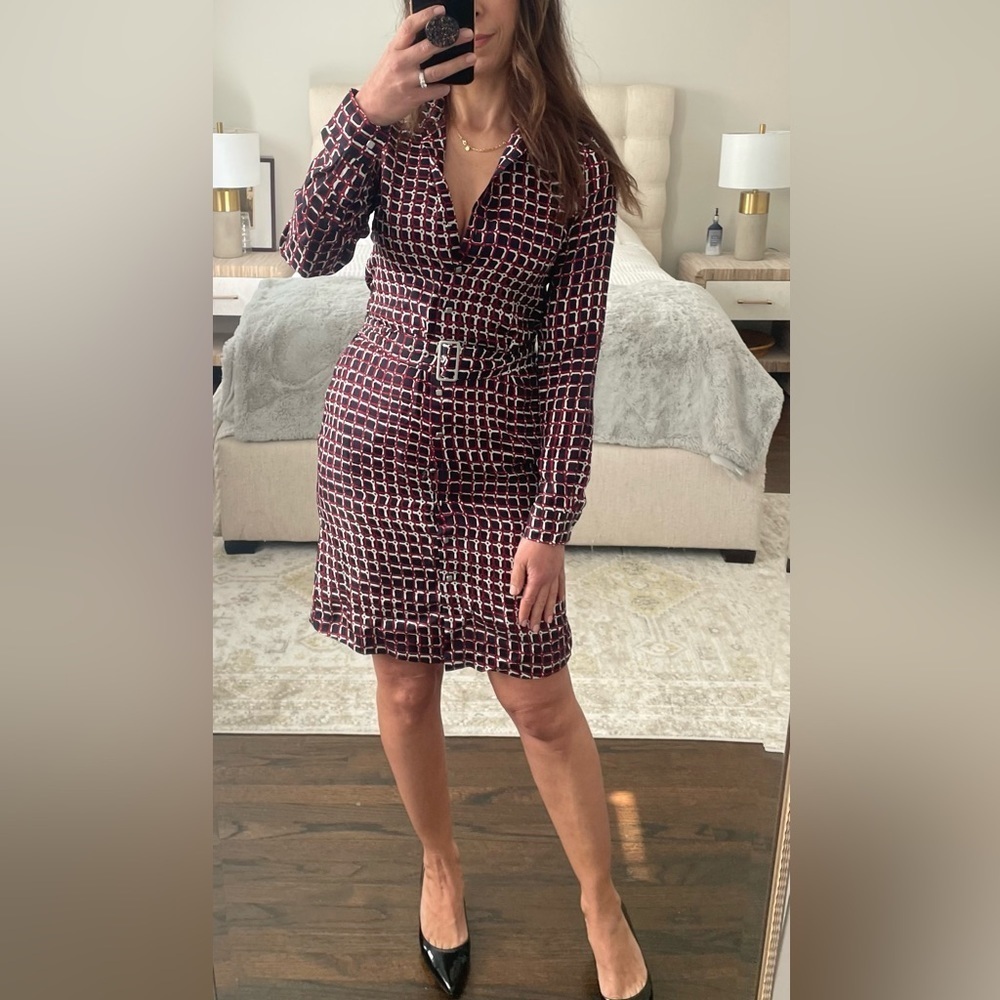 Worth New York  100% Silk Shirt Dress